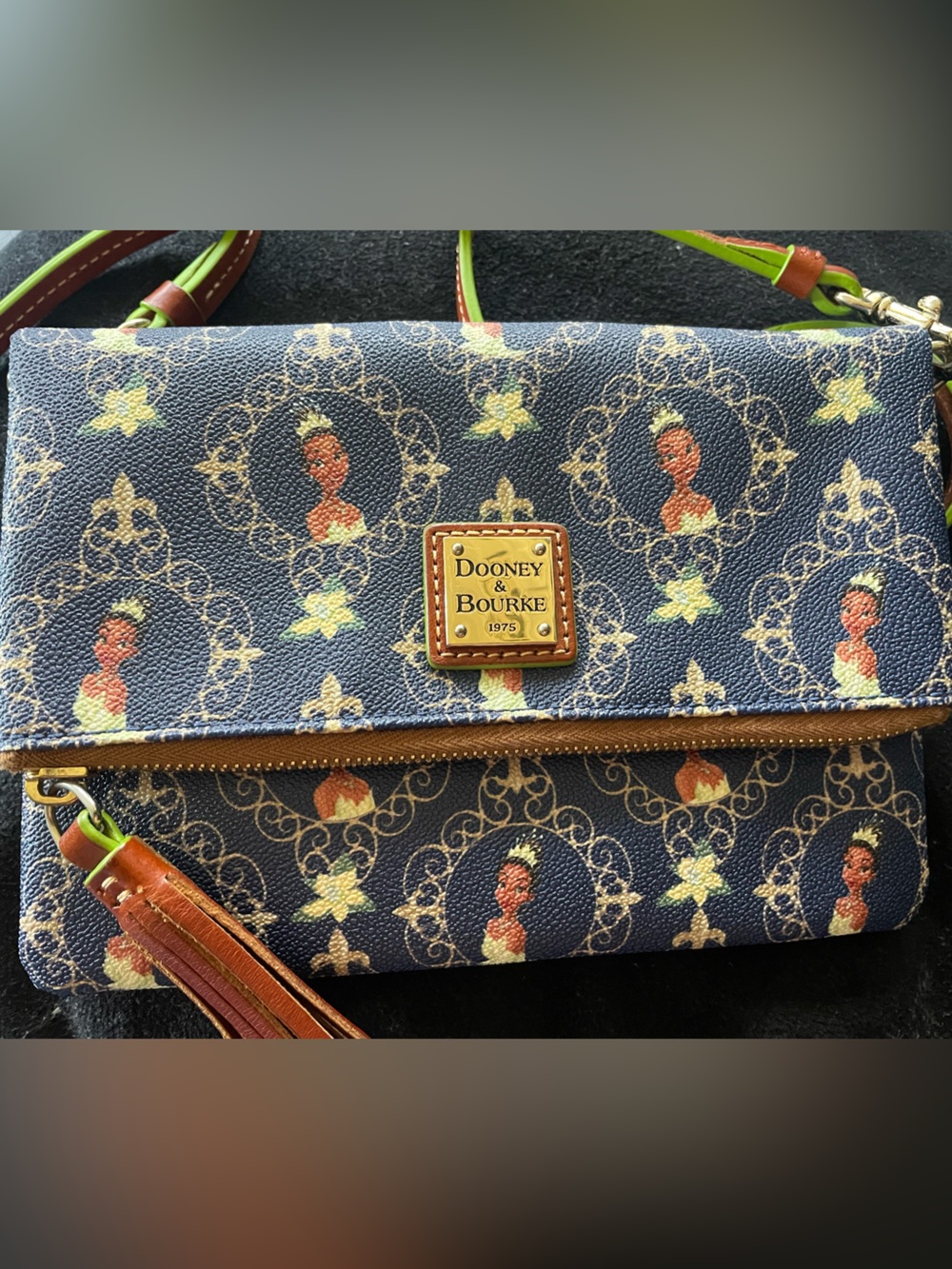Tiana Dooney & Bourke Navy Patterned Crossbody